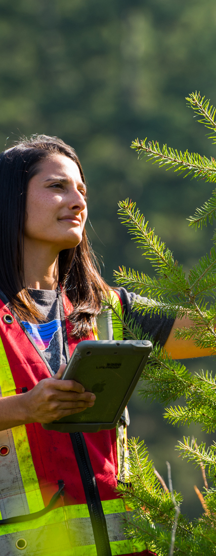 Team member in field
